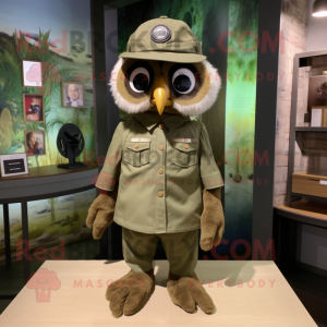 Olive Owl mascotte kostuum...