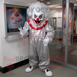 Silver Evil Clown mascotte...