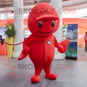 Red Whale maskot kostume...