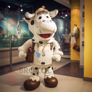 Cream Cow maskot kostume...