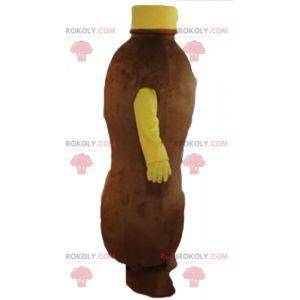 Bruine en gele fles chocoladedrank mascotte - Redbrokoly.com