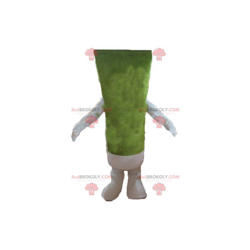 Mascote do tubo de creme dental gigante verde - Redbrokoly.com