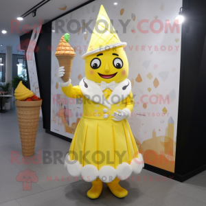Citrongul iskegle maskot...