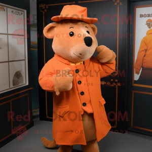 Orange Sow mascotte kostuum...