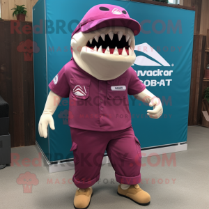 Magenta Megalodon mascotte...