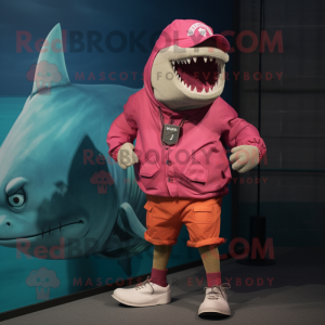 Magenta Megalodon mascotte...