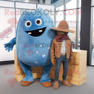 Rust Stingray mascot costume character dressed with a Boyfriend Jeans and Cummerbunds