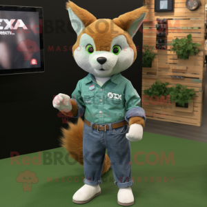 Green Fox mascotte kostuum...