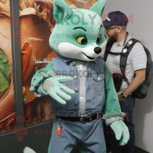 Green Fox maskot kostym...