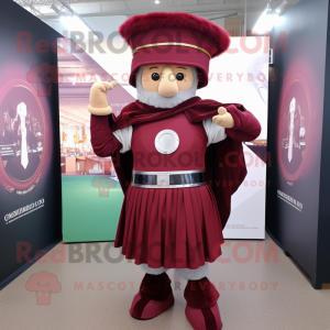 Maroon Roman Soldier maskot...