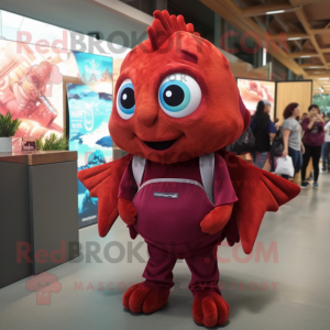 Maroon Goldfish maskot...