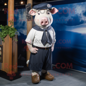 Navy Pig mascotte kostuum...