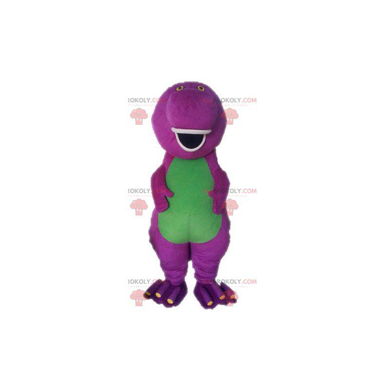 Mascotte de Barney célèbre dinosaure violet de dessin animé -