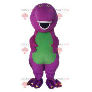 Mascotte di dinosauro viola famoso fumetto di Barney -