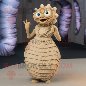 Beige Trilobite maskot...