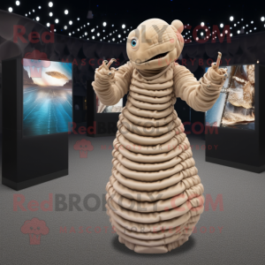 Beige Trilobite maskot...