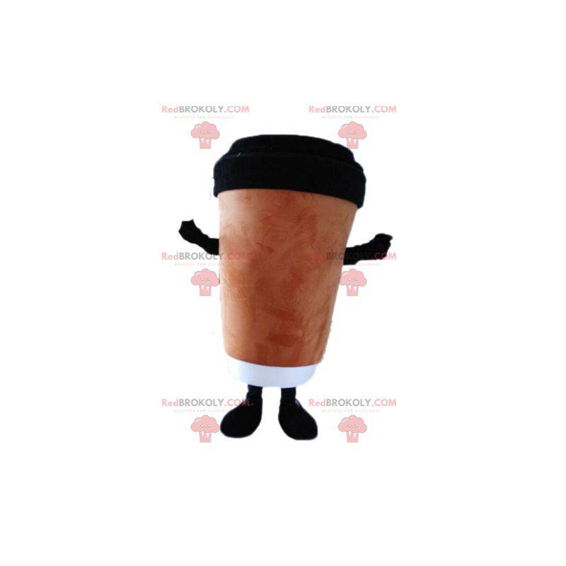 Coffee cup mascot. Hot drink mascot - Redbrokoly.com