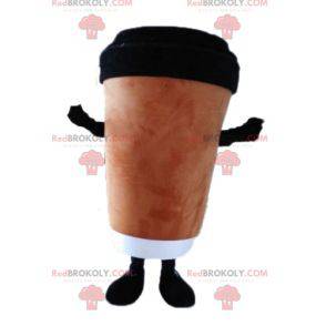 Coffee cup mascot. Hot drink mascot - Redbrokoly.com