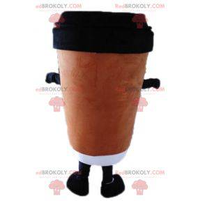 Coffee cup mascot. Hot drink mascot - Redbrokoly.com