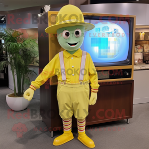 Citrongul tv maskot kostume...