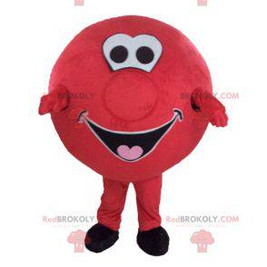 Gigantische rode bal mascotte. Ronde mascotte - Redbrokoly.com