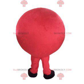 Mascote gigante da bola vermelha. Mascote redondo -