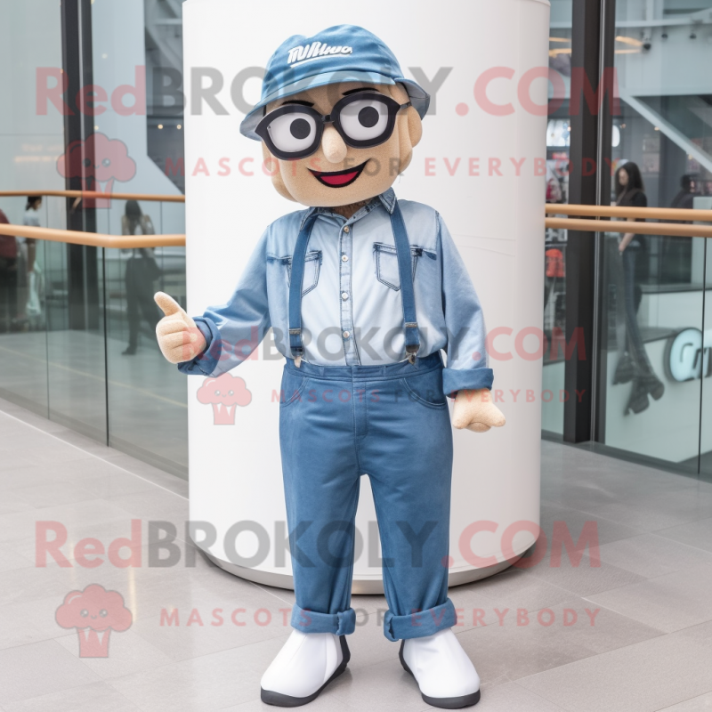nan Gyro mascot costume character dressed with a Boyfriend Jeans and Eyeglasses nan Gyro mascot costume character dressed with a Boyfriend Jeans and Eyeglasses