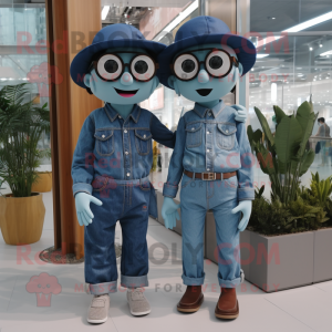 nan Gyro mascot costume character dressed with a Boyfriend Jeans and Eyeglasses