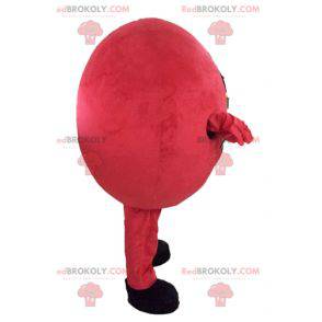 Kæmpe rød kugle maskot. Rund maskot - Redbrokoly.com