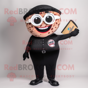 Black Pizza Slice maskot...