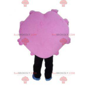 Pink and black advertising mascot. Waffle mascot -