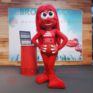 Red Mermaid mascotte...