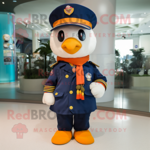 Navy Mandarin maskot drakt...