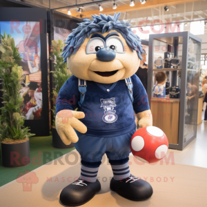 Navy Rugby Ball mascotte...