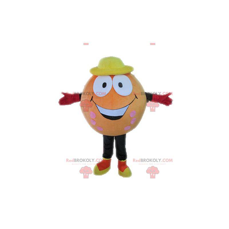 Orange Ball Maskottchen. Riesiges orange Maskottchen -