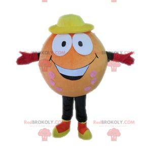 Orange Ball Maskottchen. Riesiges orange Maskottchen -