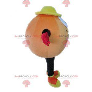 Orange Ball Maskottchen. Riesiges orange Maskottchen -