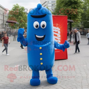 Blue Currywurst mascotte...