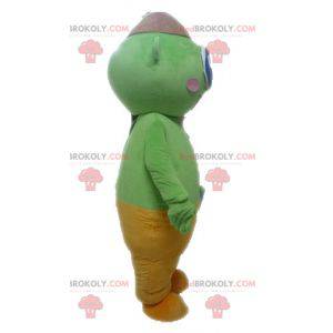 Mascotte d'extra-terrestre vert. Mascotte de cyclope vert -