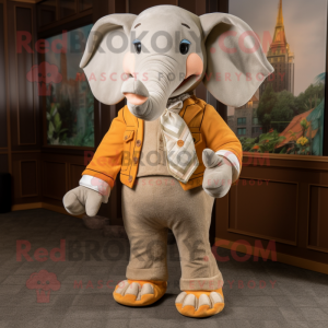 Tan Elephant maskot drakt...