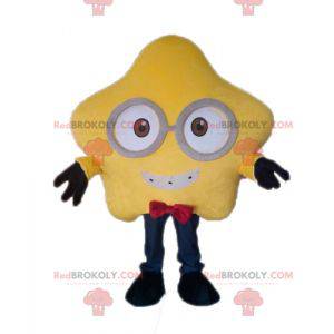 Mascota estrella amarilla gigante con gafas - Redbrokoly.com