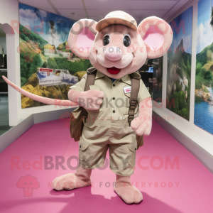 Pink Mouse mascotte kostuum...