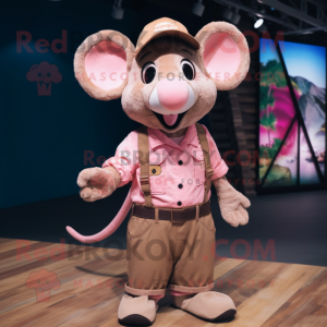 Pink Mouse mascotte kostuum...