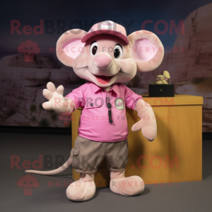 Pink Mouse mascotte kostuum...