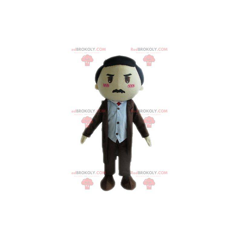 Hombre mascota disfrazado. Mascota del hombre bigotudo - Hombre mascota disfrazado. Mascota del hombre bigotudo -