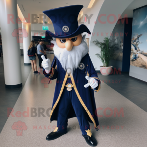 Navy Wizard maskot kostume...