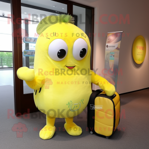 Citroengeel Kiwi mascotte...