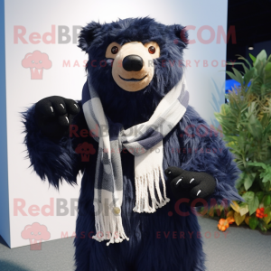 Navy Sloth Bear mascotte...