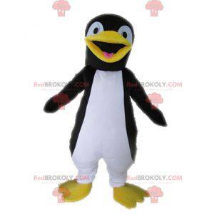 Mascota pingüino gigante blanco y negro - Redbrokoly.com