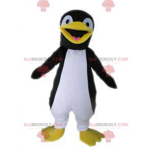 Mascote pinguim gigante preto e branco - Redbrokoly.com